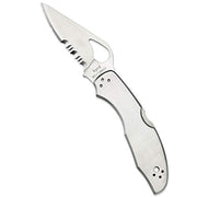 Spyderco Byrd Meadowlark 2 Folding Knife with 2.90" Steel Blade and Durable Stainless Steel Handle - CombinationEdge - BY04PS2