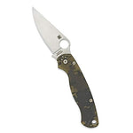 Spyderco Para Military 2 Signature Camo Folding Knife with 3.42" CPM S30V Steel Blade and Durable G-10 Handle - PlainEdge - C81GPCMO2