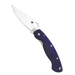 Spyderco Military Model Signature USA-Made Folding Knife with 4" CPM S110V Stainless Steel Blade and Durable Midnight Blue G-10 Handle - PlainEdge - C36GPDBL