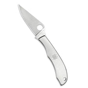 Spyderco Honeybee Non-Locking Knife with 1.60" 3CR Steel Blade and Durable Stainless Steel Handle - PlainEdge - C137P