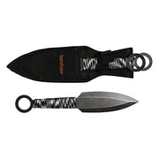 Kershaw Ion Throwing Knife Set (1747BWX); Three Full Tang 4.5 In. High-Performance 3Cr13 Double-Edged Spearpoint Blades; Black-Oxide Finish; Paracord Wrapped Handle; Includes Nylon Sheath; 4 OZ