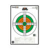Scorekeeper 25 Yd Pistol Slow Fire Target, Flourescent Orange/Green Bull, 11"x16", 12Pk