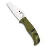 Spyderco Caribbean Salt Sheepfoot Folding Knife with 3.70" LC200N Corrosion-Resistant Steel Blade with Black/Yellow G-10 Handle - PlainEdge - C217GPSF