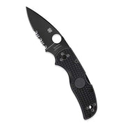 Spyderco Native 5 Signature Folder Knife with 2.95" CPM S30V Black Steel Blade and Black FRN Handle - CombinationEdge - C41PSBBK5