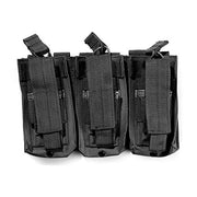 Bulldog BDT-62 Tri-Double Molle mag Pouch Black (Holds 3 MSR mags + Pistol mags