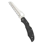 Spyderco Byrd Cara Cara 2 Rescue Lightweight Folding Knife with 3.88" Stainless Steel Sheepfoot Blade and High Performance Black FRN Handle - SpyderEdge - BY17SBK2