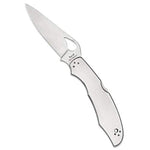 Spyderco Byrd Cara Cara 2 Folding Knife with 3.75" Steel Blade and Durable Stainless Steel Handle - PlainEdge - BY03P2