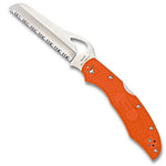 Spyderco Byrd Cara Cara 2 Rescue Lightweight Folding Knife with 3.88" Stainless Steel Sheepfoot Blade and High Performance Orange FRN Handle - SpyderEdge - BY17SOR2