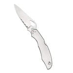 Spyderco Byrd Cara Cara 2 Folding Knife with 3.75" Steel Blade and Durable Stainless Steel Handle - CombinationEdge - BY03PS2