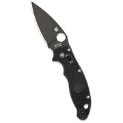 Spyderco Manix 2 Lightweight Signature Folding Knife with 3.37" CTS BD1 Black Steel Blade and Black FRCP Handle - PlainEdge - C101PBBK2