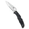 Spyderco Endura 4 Lightweight Signature Folder Knife with 3.80" VG-10 Steel Blade and FRN Handle - CombinationEdge - C10PSBK