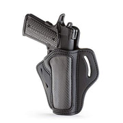 1791 Gunleather 1911 Holster, Right Hand OWB Leather Gun Holster for belts fits all 1911 models with 4" and 5" barrels (Carbon Fiber)